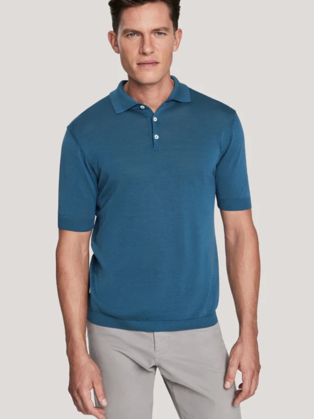 Jack Victor Tupper Teal SetiCo Polo Cotton and Silk Sz XXL Authentic $298